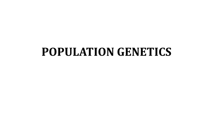 population genetics