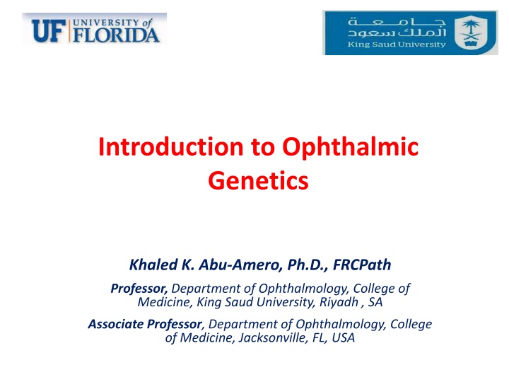 introduction to ophthalmic genetics