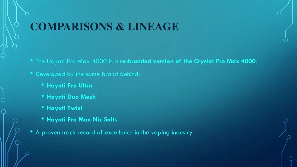 comparisons lineage