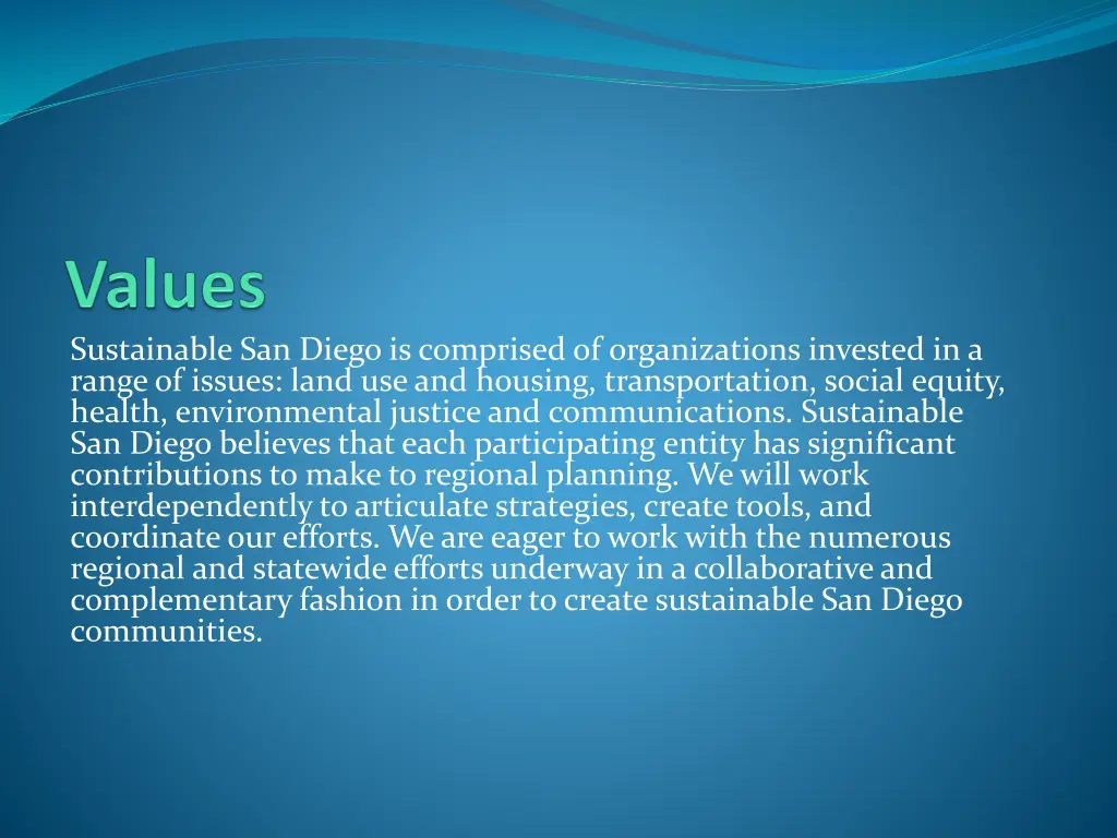 sustainable san diego is comprised