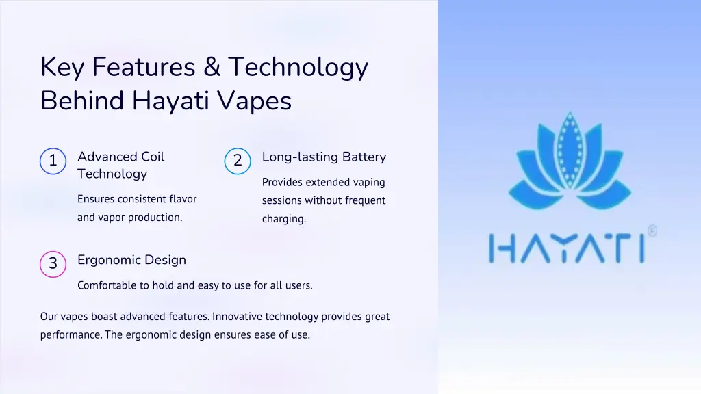 key features technology behind hayati vapes