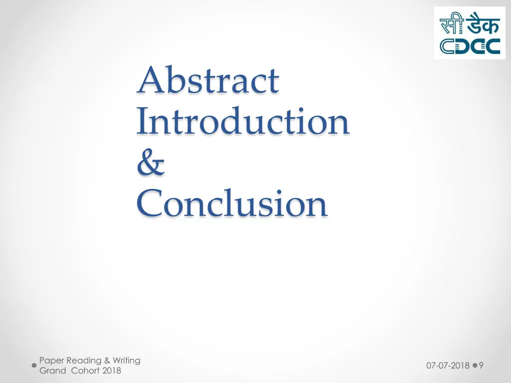 abstract introduction conclusion