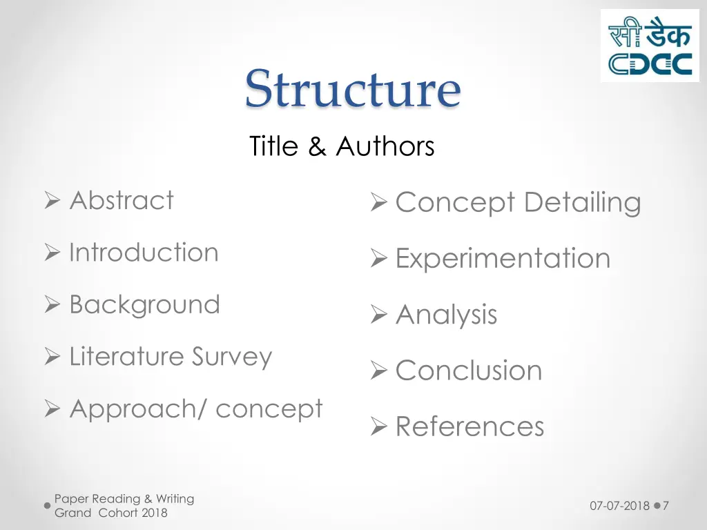 structure title authors
