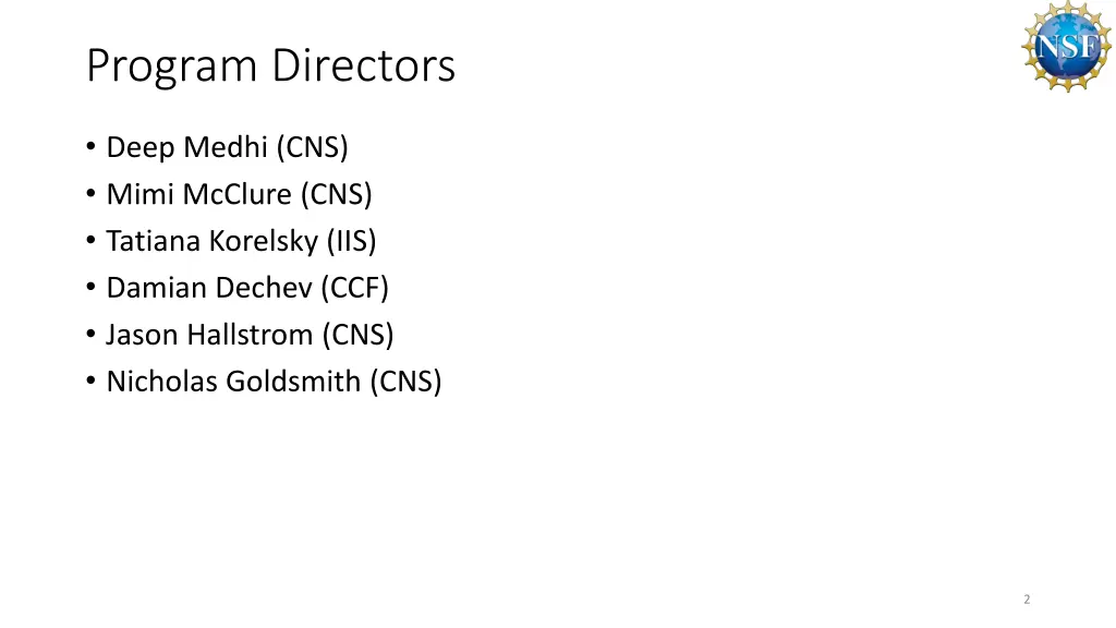 program directors