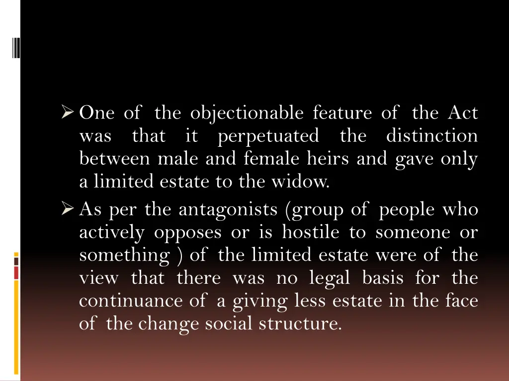 one of the objectionable feature