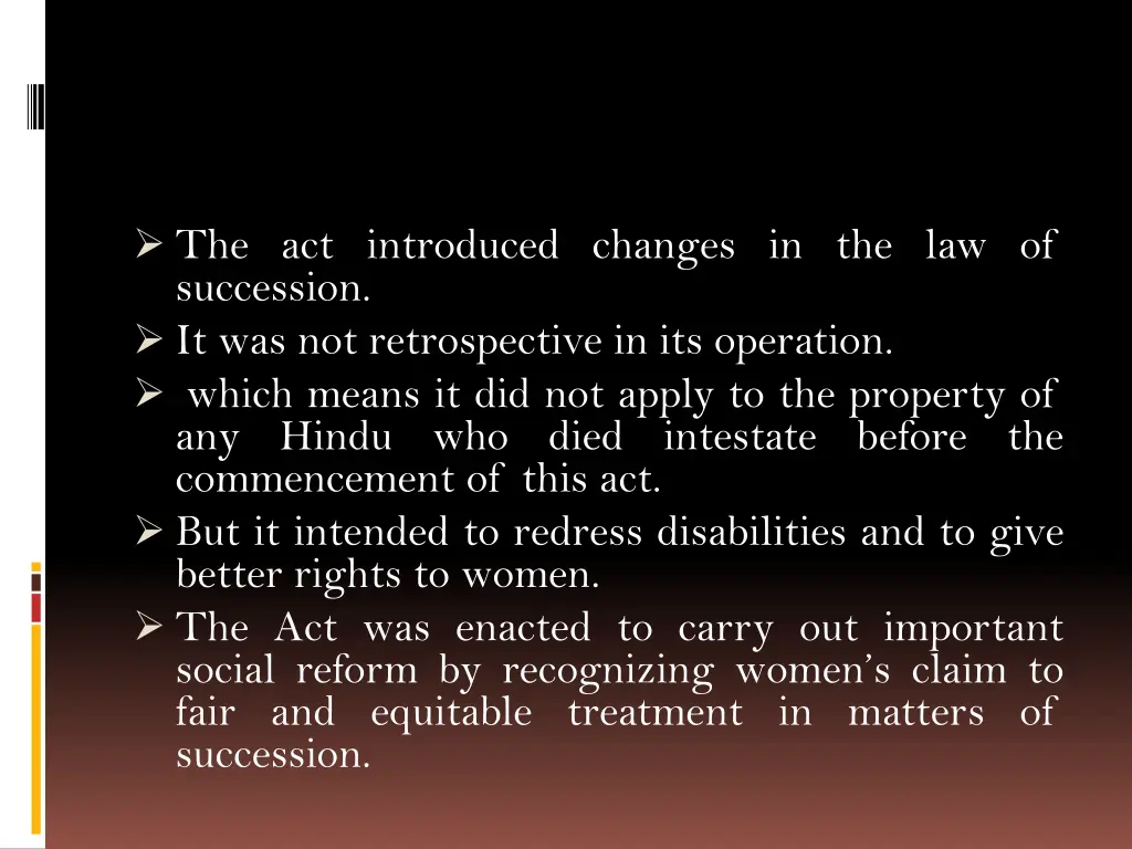 the act introduced changes