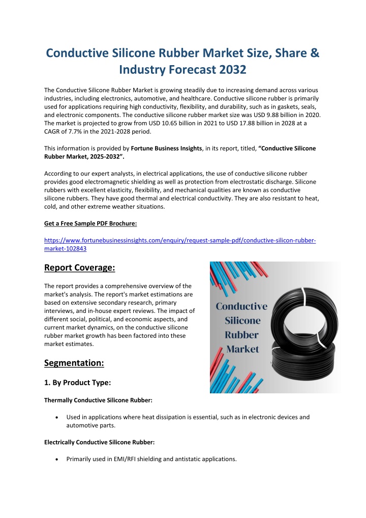 conductive silicone rubber market size share