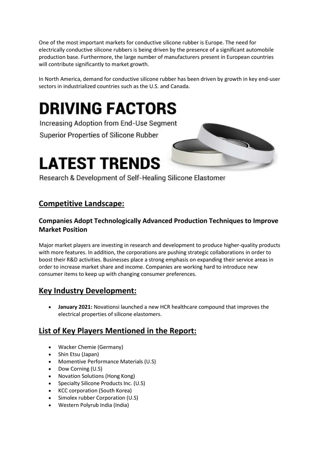 one of the most important markets for conductive