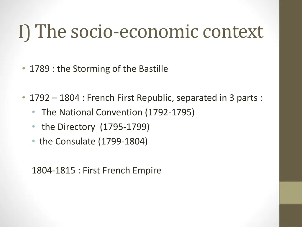 i the socio economiccontext