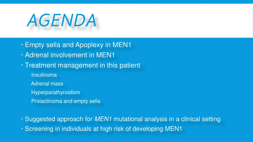 agenda