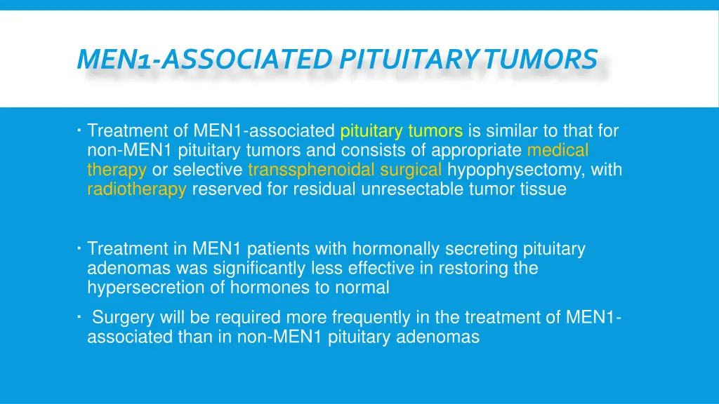 men1 associated pituitary tumors