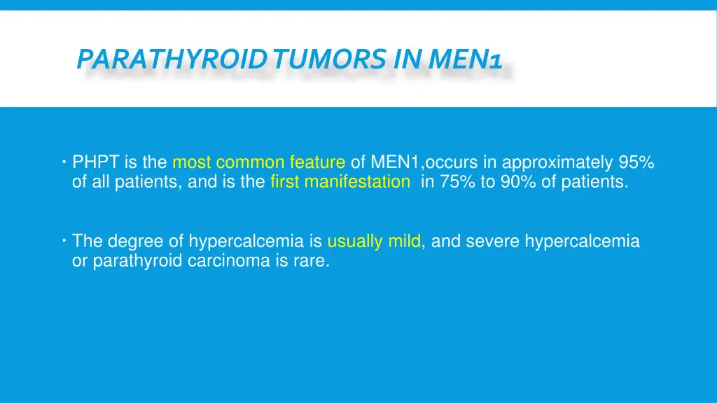 parathyroid tumors in men1