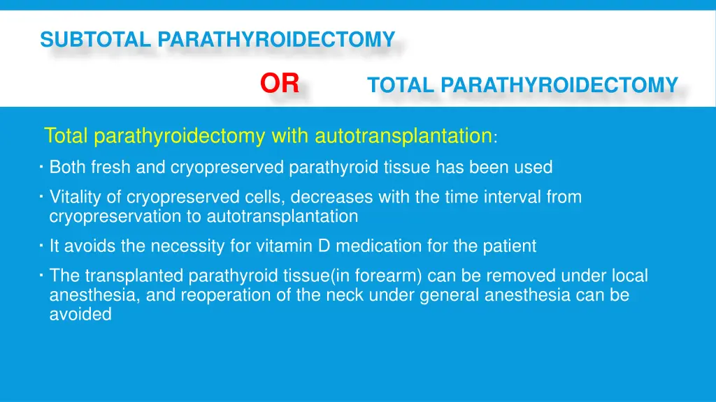 subtotal parathyroidectomy