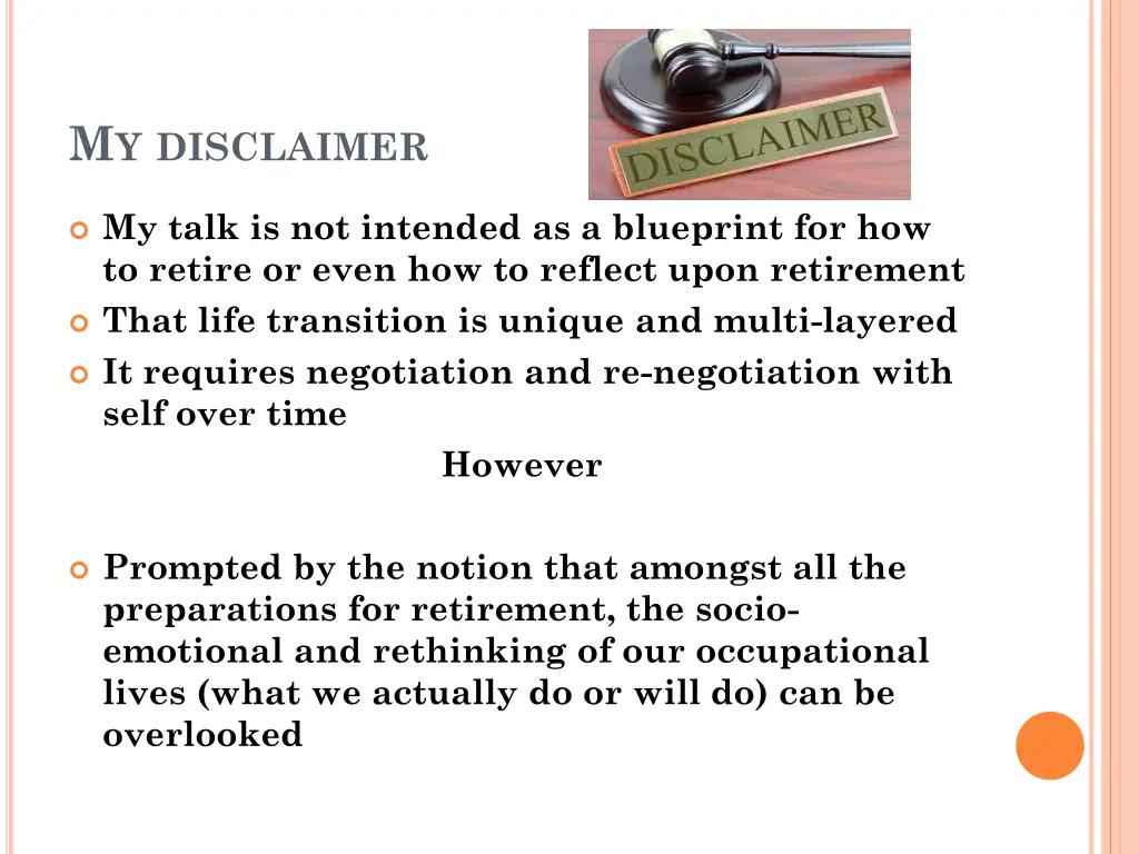 m y disclaimer