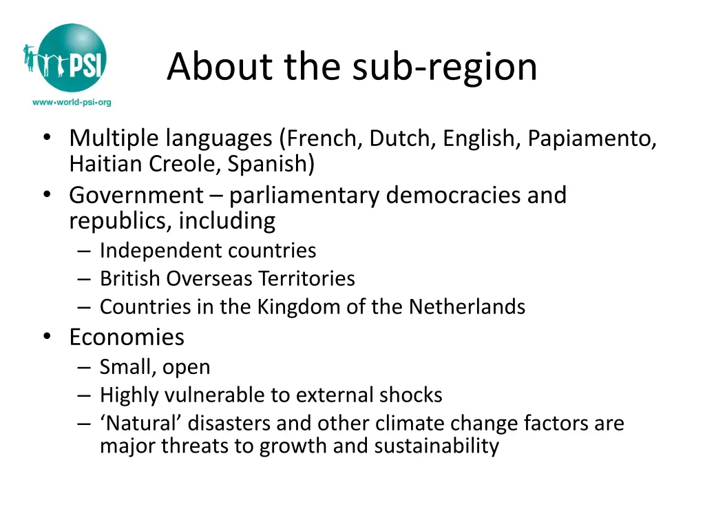 about the sub region 1