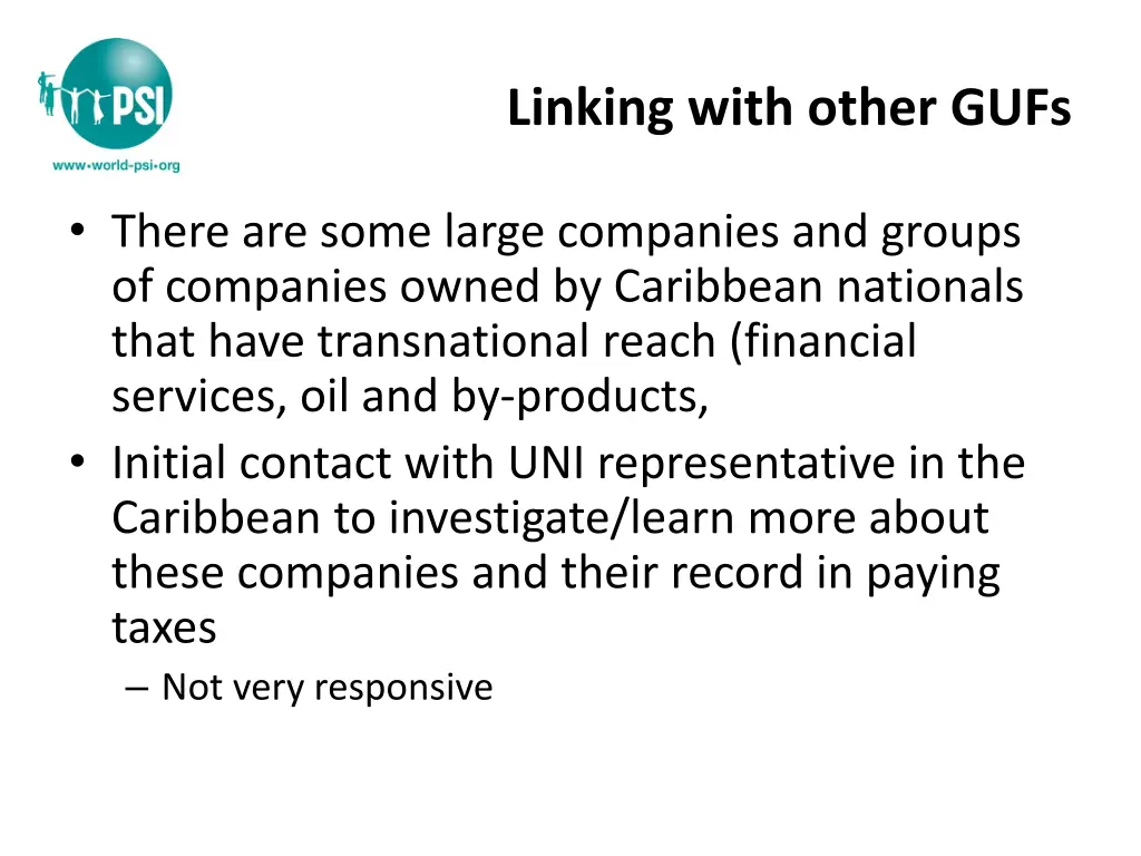 linking with other gufs