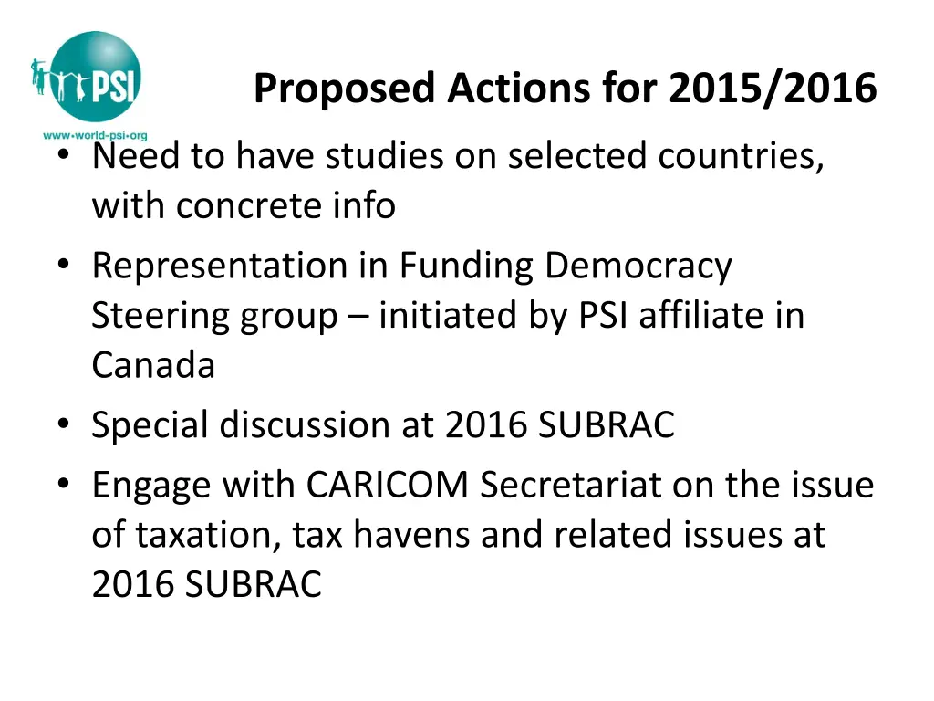 proposed actions for 2015 2016 need to have