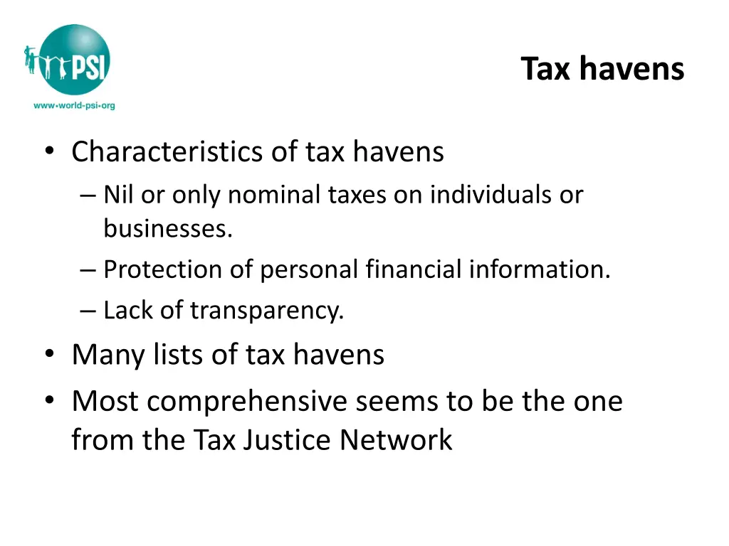 tax havens