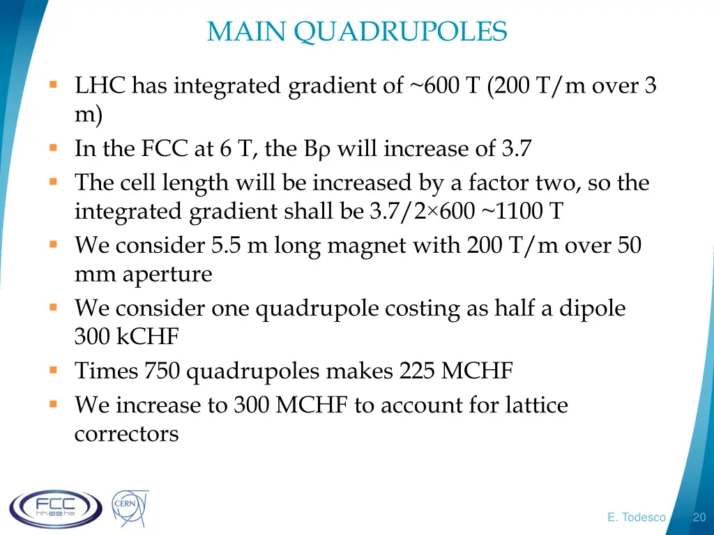 main quadrupoles