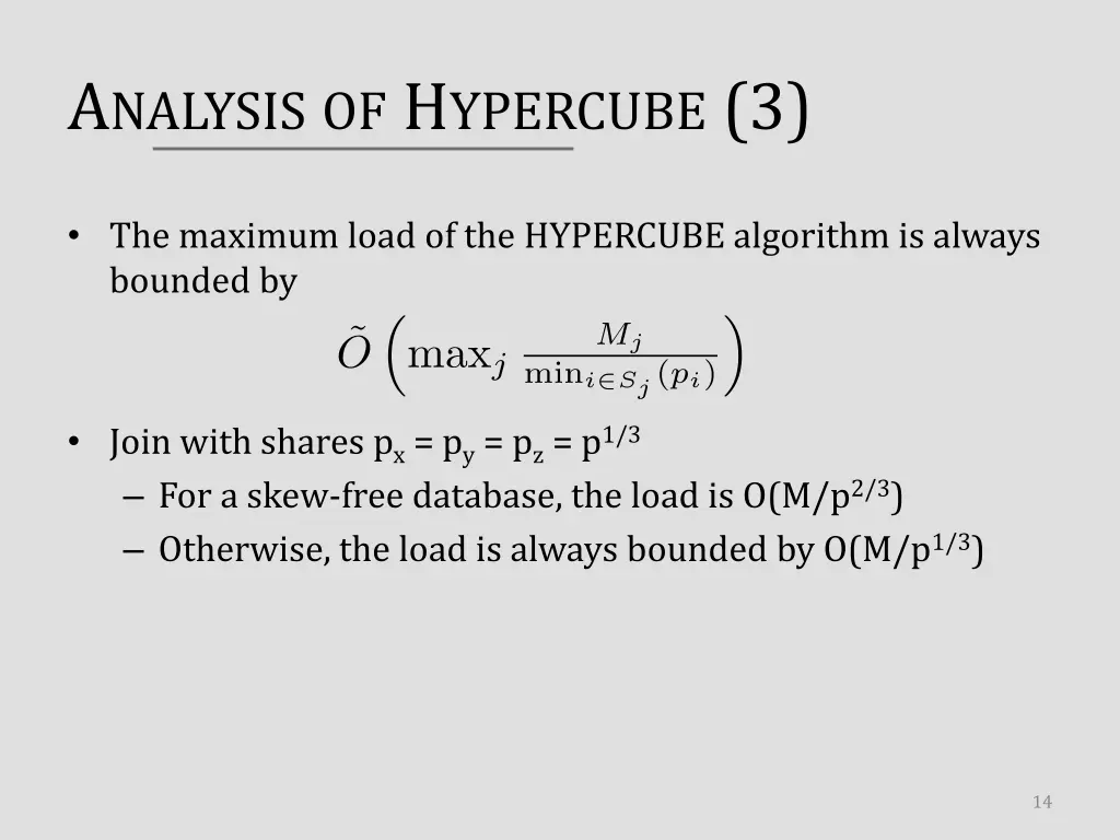 a nalysis of h ypercube 3