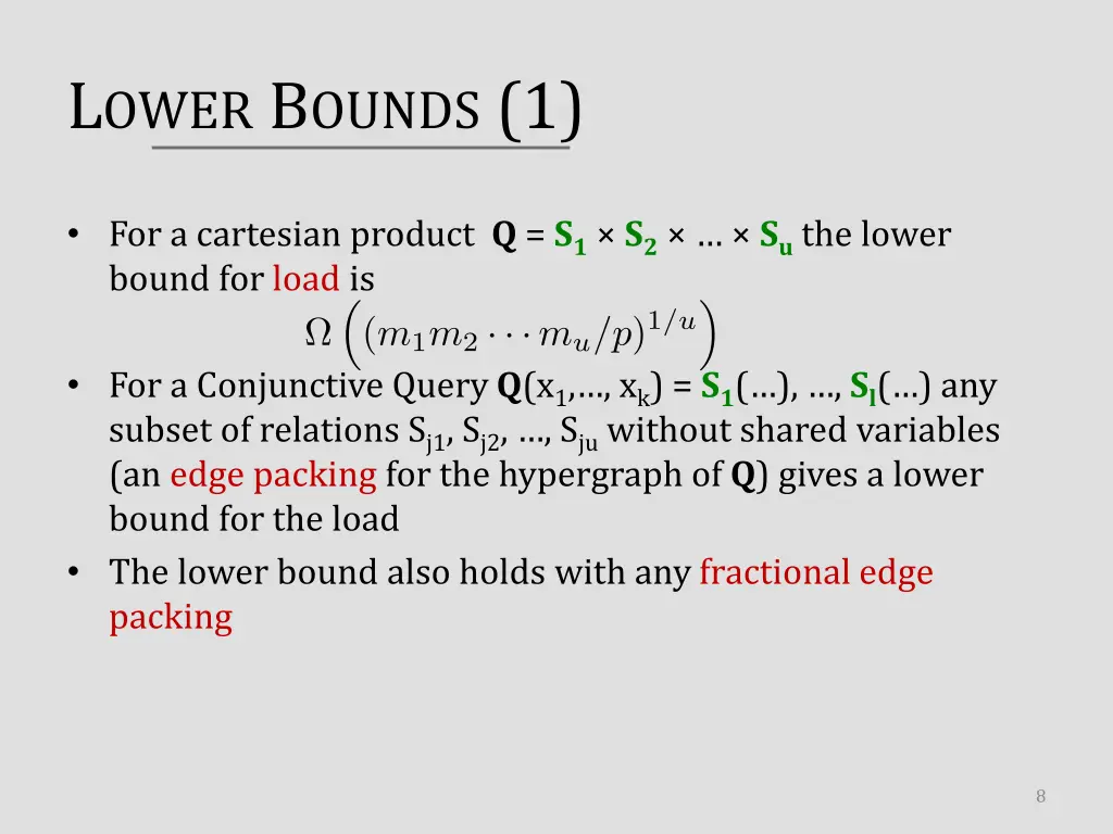 l ower b ounds 1