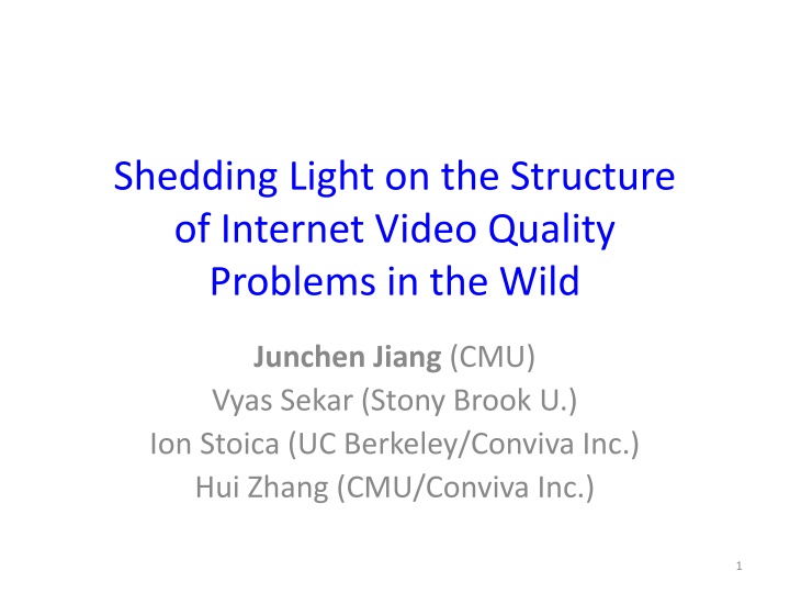 shedding light on the structure of internet video