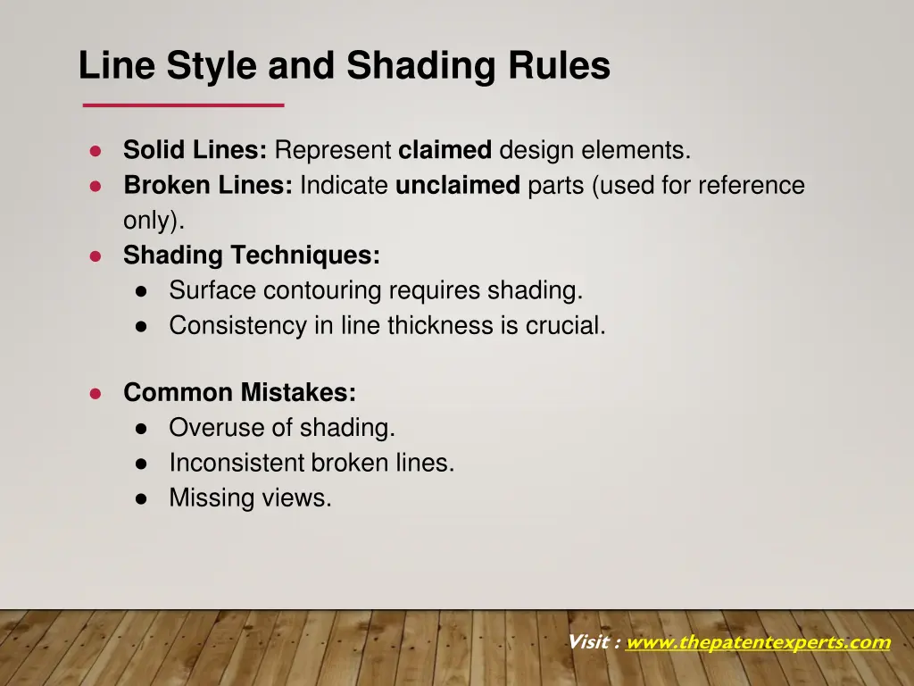 line style and shading rules