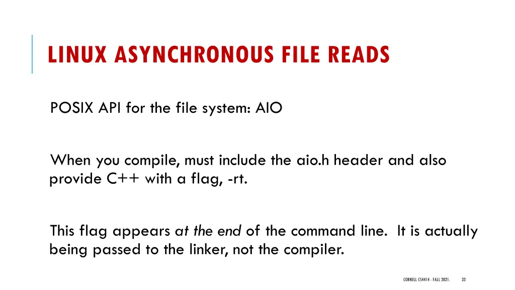 linux asynchronous file reads