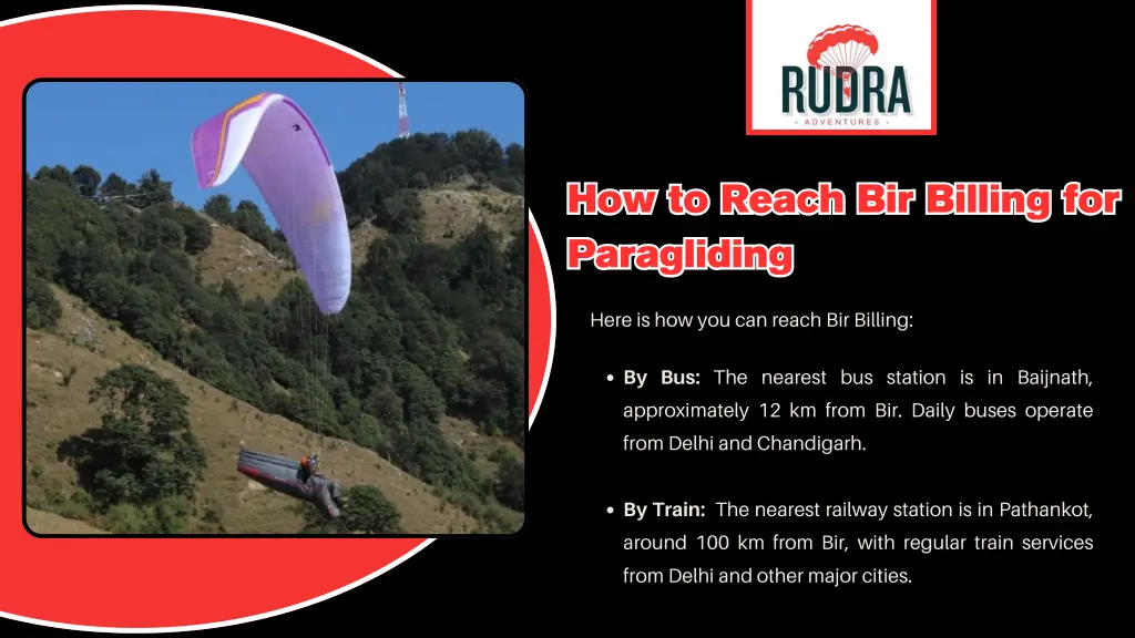how to reach bir billing for paragliding