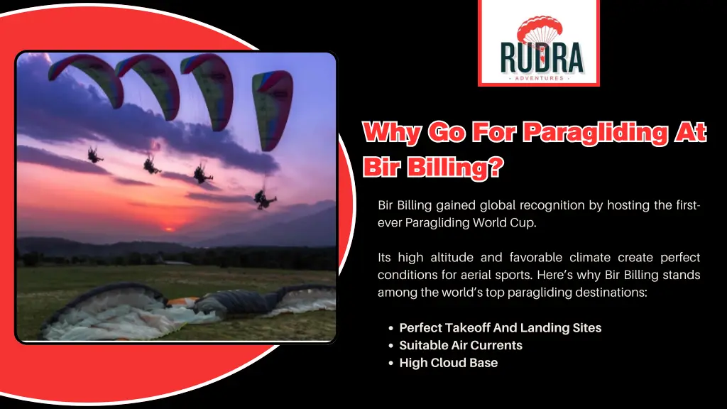why go for paragliding at bir billing bir billing