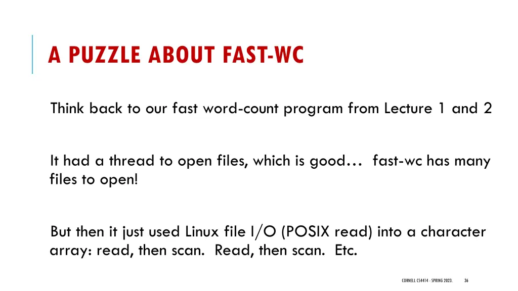 a puzzle about fast wc