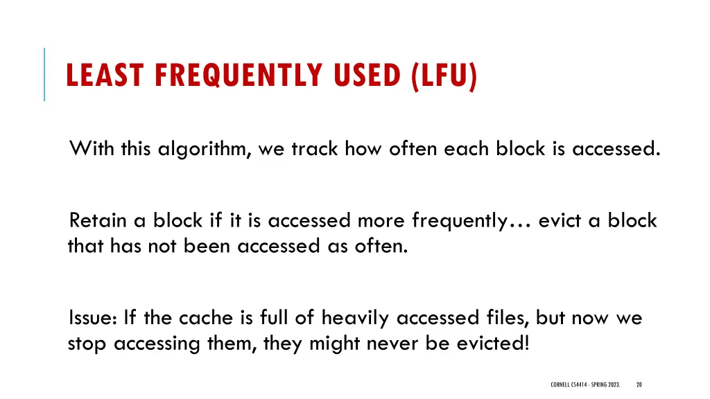 least frequently used lfu