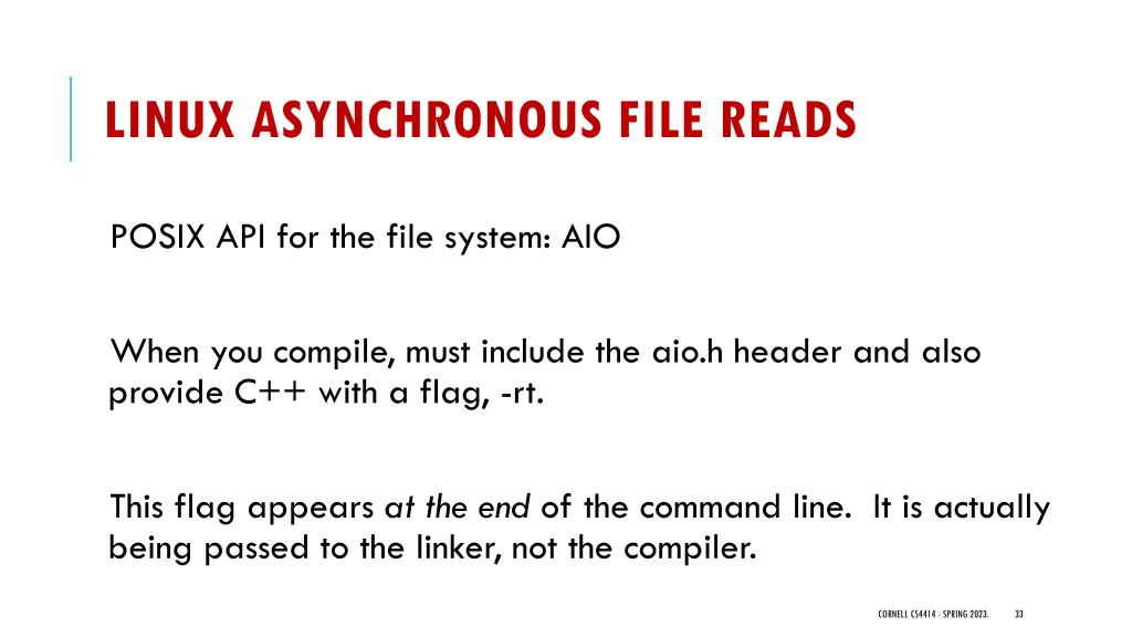 linux asynchronous file reads