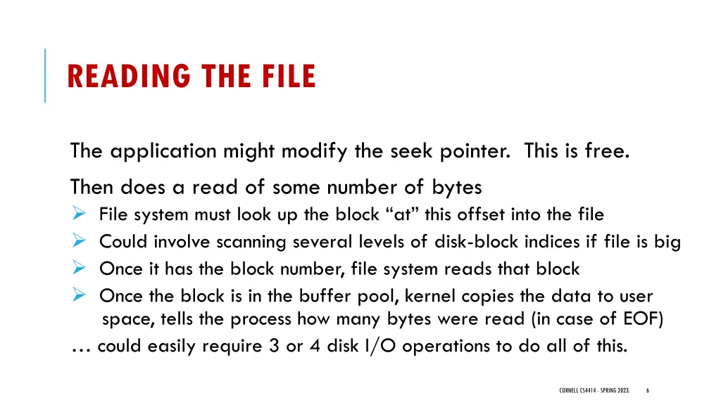 reading the file