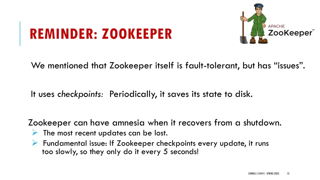 reminder zookeeper