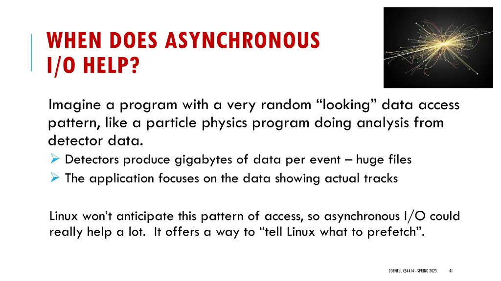 when does asynchronous i o help
