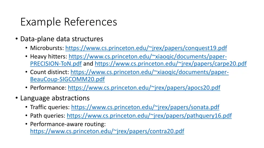 example references