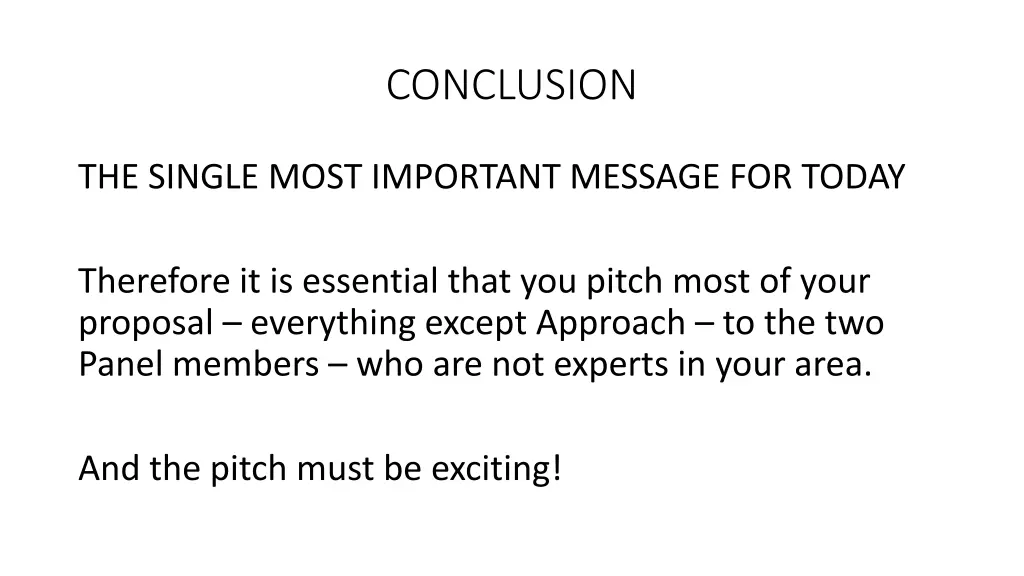 conclusion