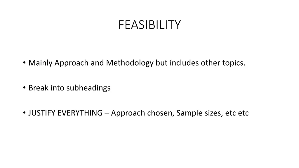 feasibility