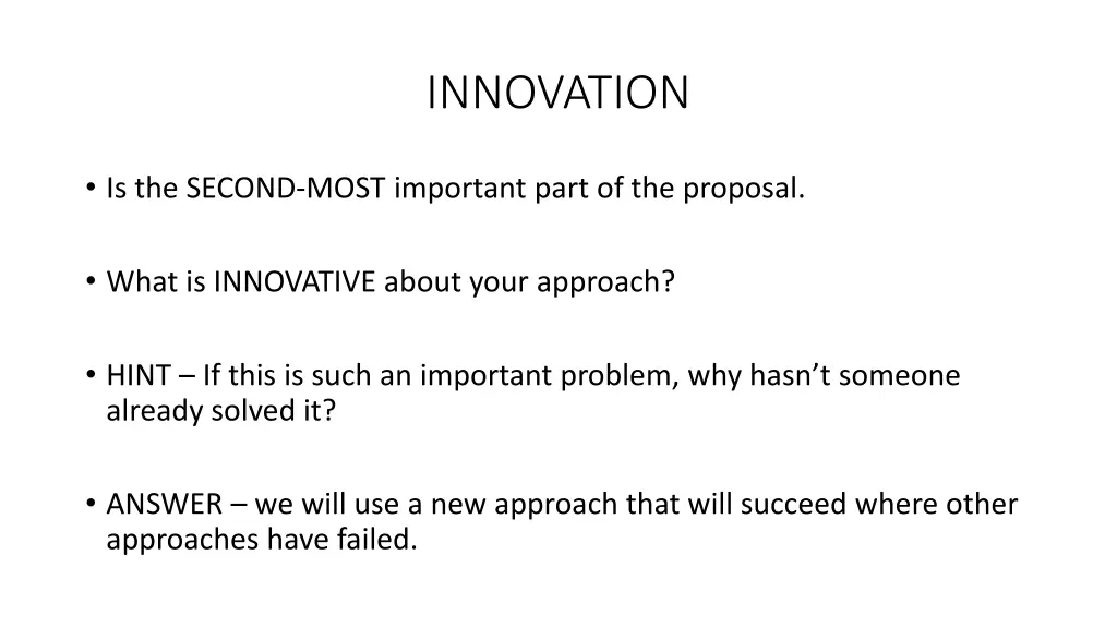 innovation