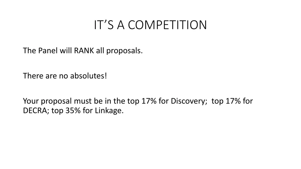 it s a competition
