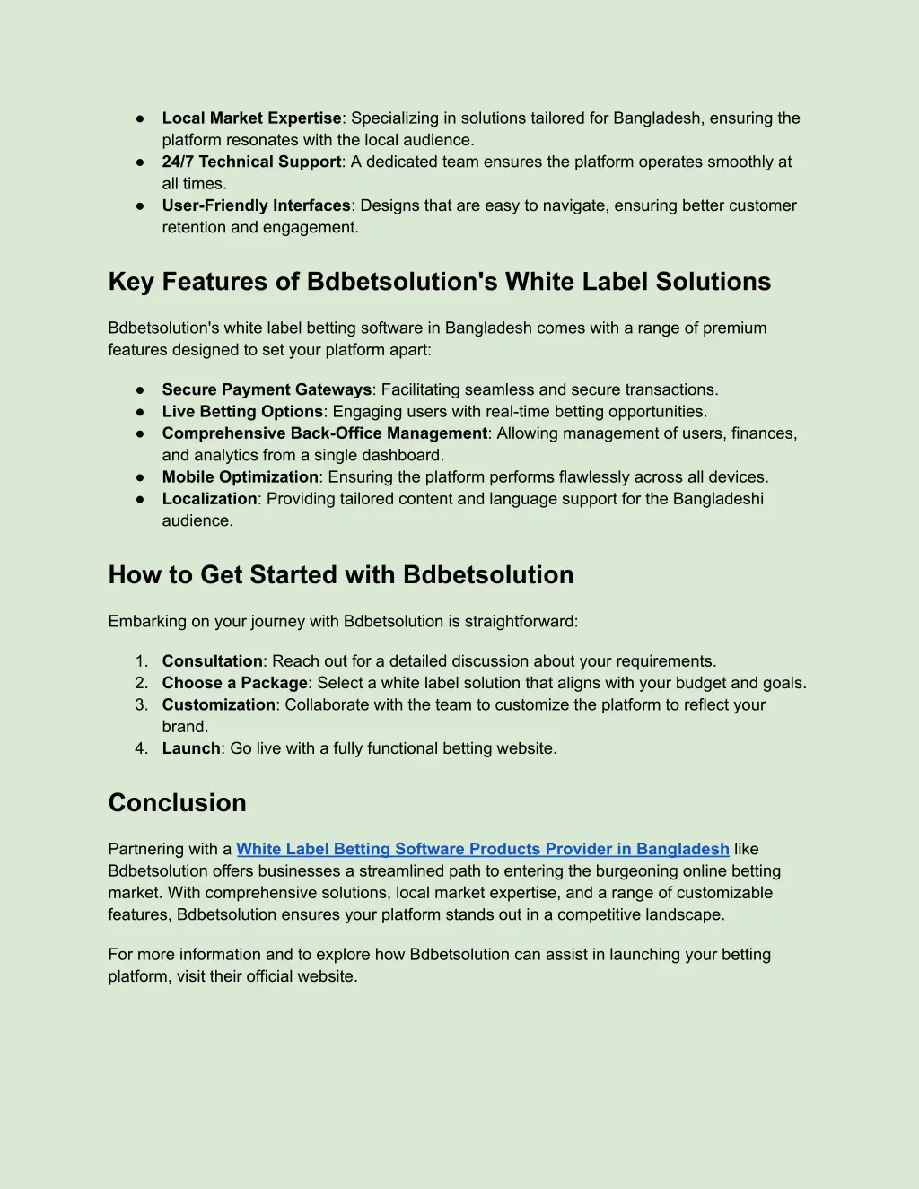 local market expertise specializing in solutions