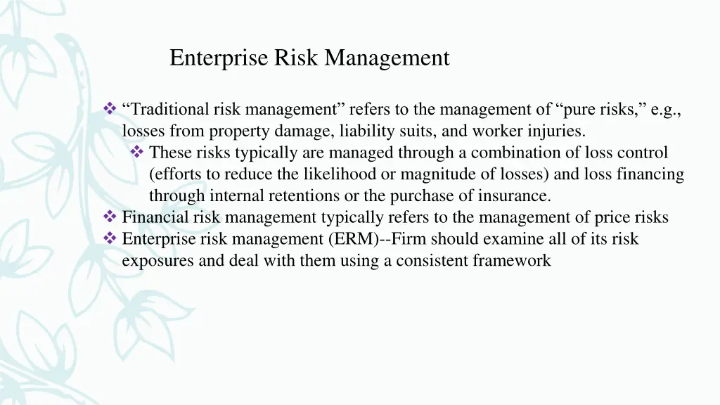 enterprise risk management