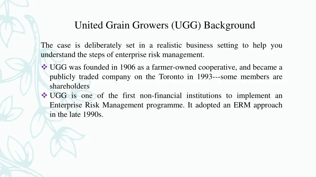 united grain growers ugg background