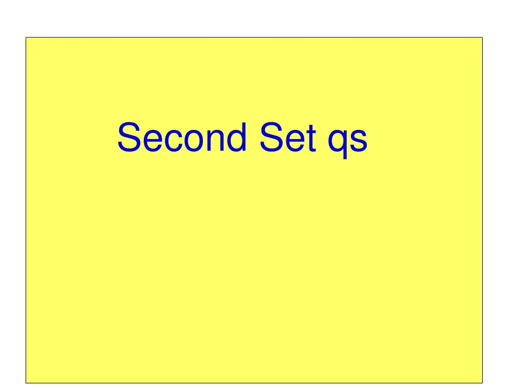 second set qs