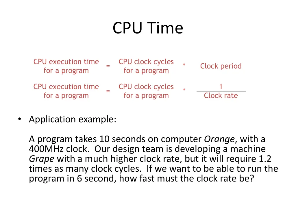 cpu time