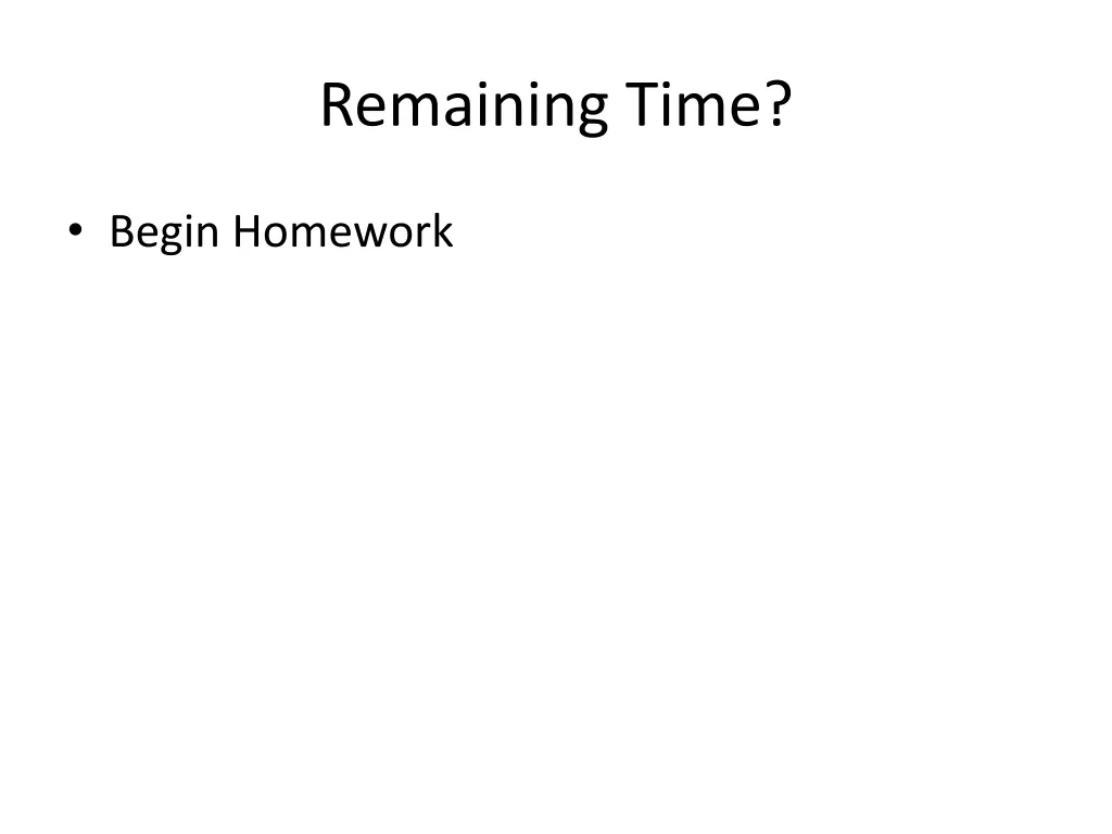 remaining time