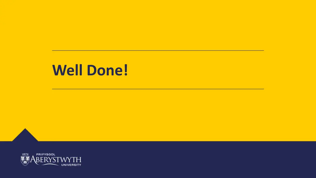 well done