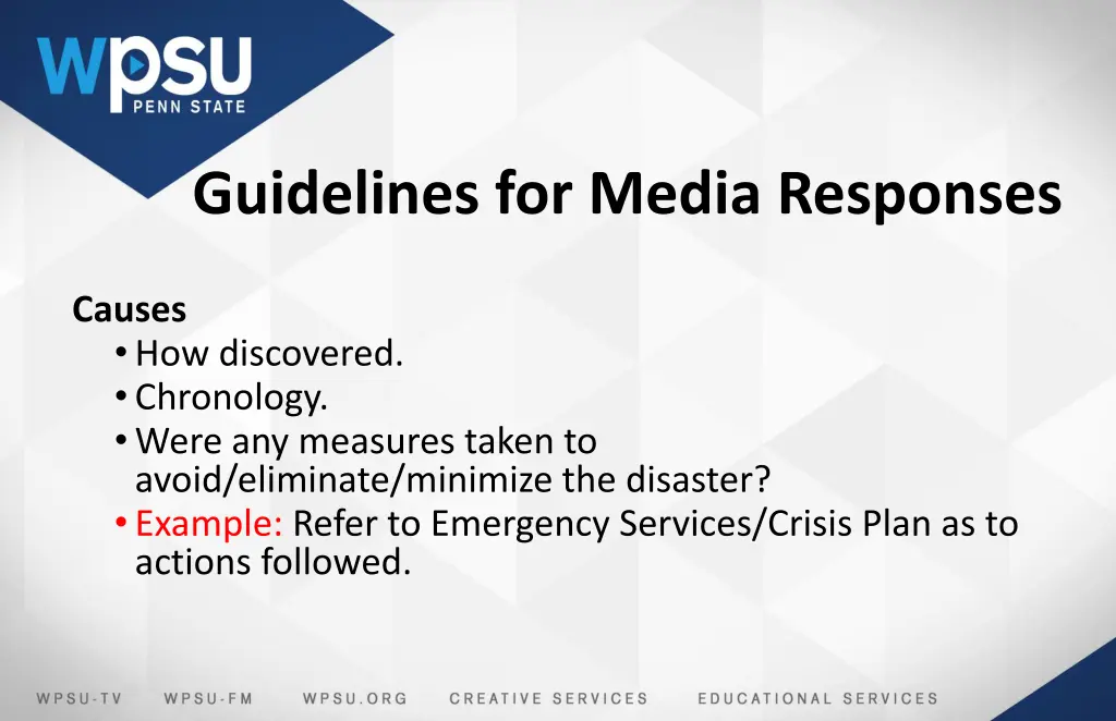 guidelines for media responses 5