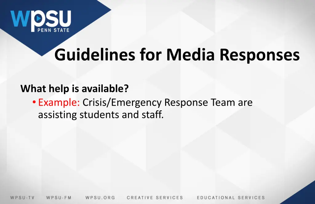 guidelines for media responses 8
